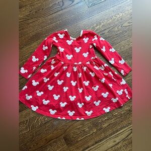 Hanna Andersson Disney Mickey Mouse long sleeve skater dress